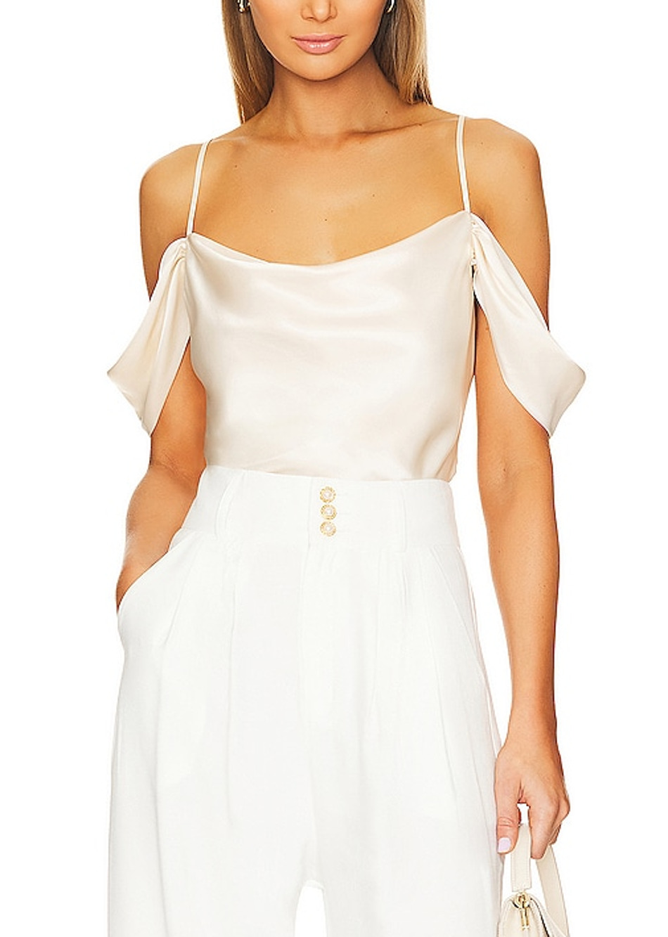 L'Agence Silky Ivory Ellington Camisole Size M